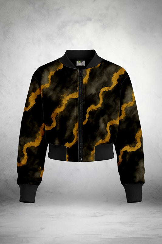 Black and Gold Marble Jacket Print it up