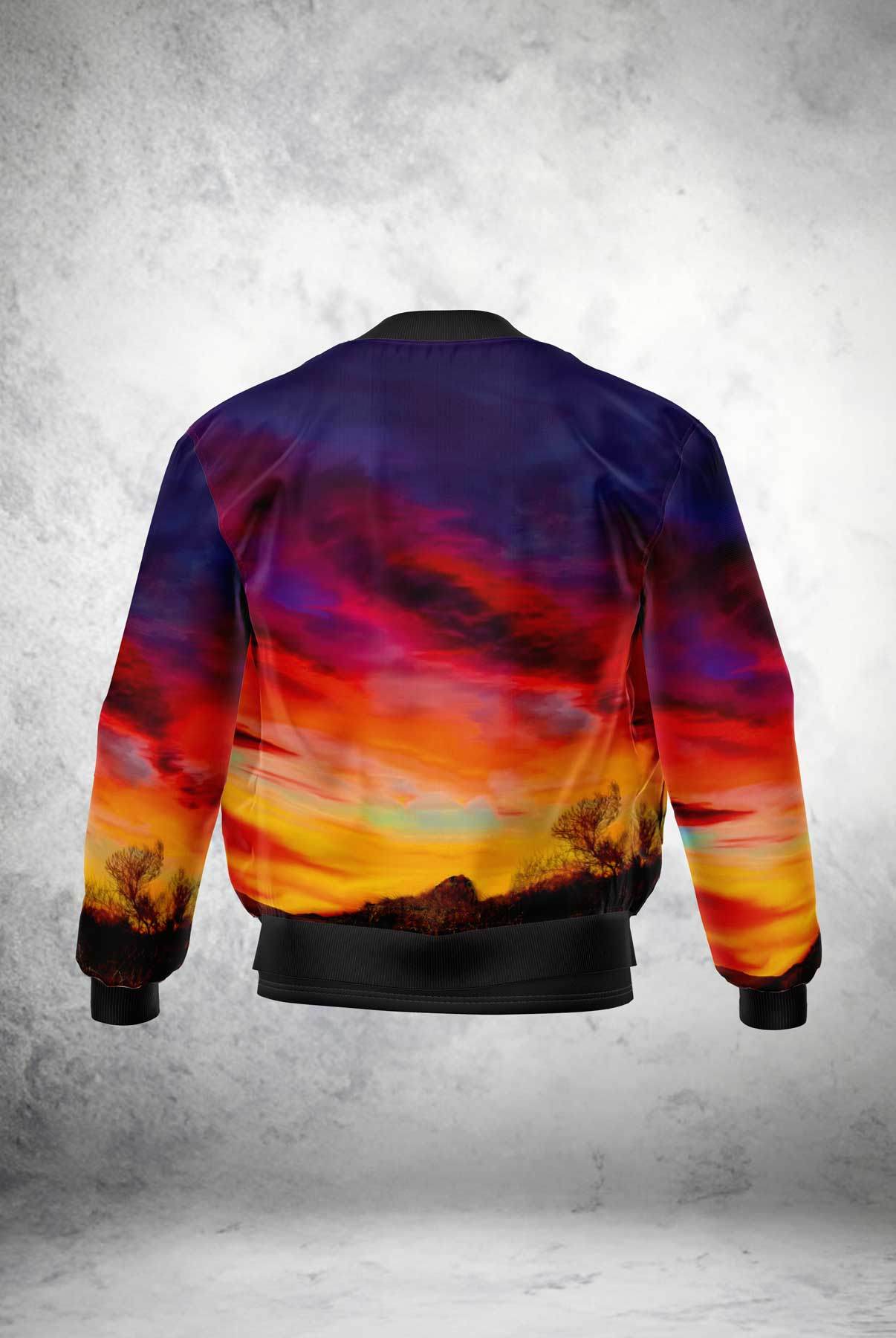 Desert Blaze Sunset Bomber Jacket - Print it upjacket