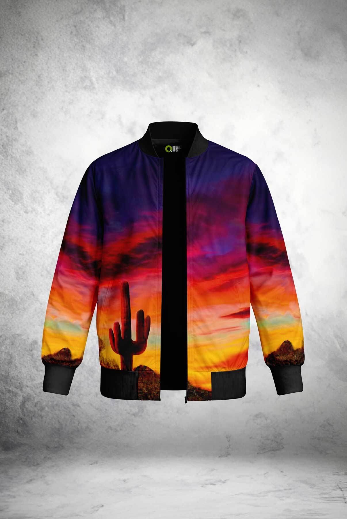 Desert Blaze Sunset Bomber Jacket - Print it upjacket