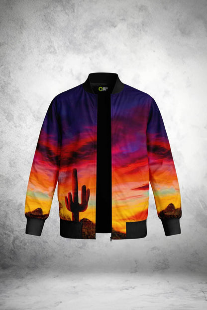 Desert Blaze Sunset Bomber Jacket - Print it upjacket