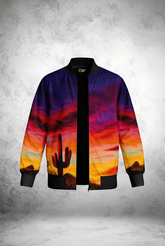Desert Blaze Sunset Bomber Jacket - Print it upjacket