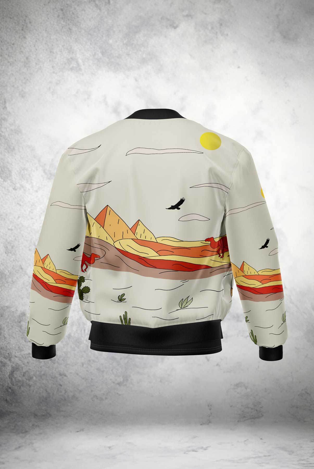 Desert Mirage Bomber Jacket - Print it upjacket