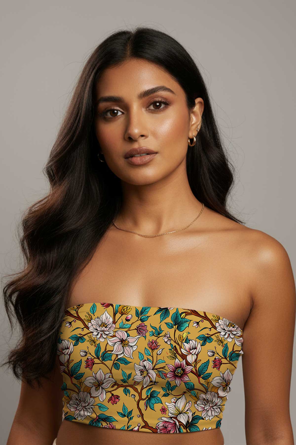 Marigold Bloom Tube Top Print it up