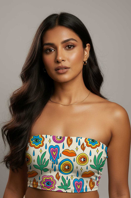 Good Vibes Only Tube Top Print it up