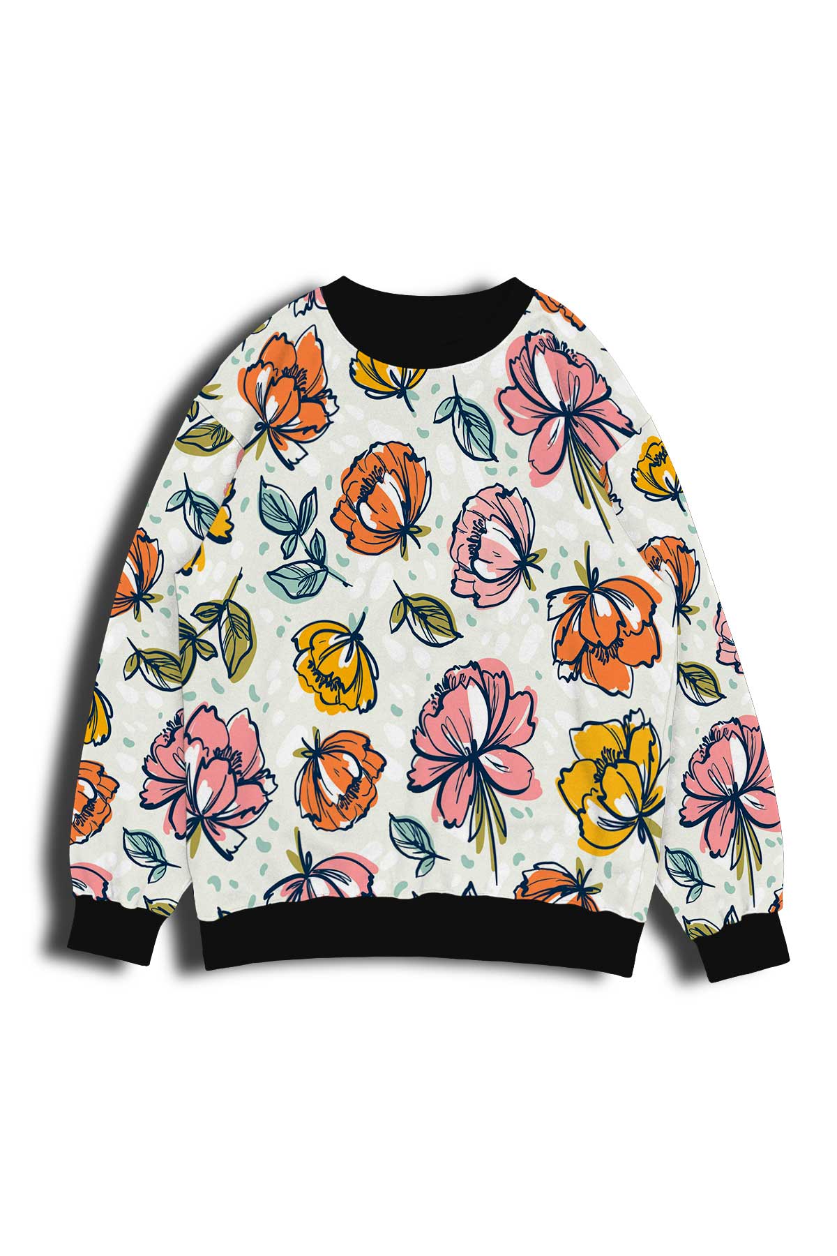 Floral Sketch Sweatshirt outfitque