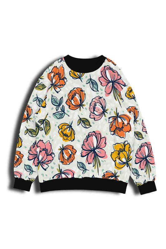 Floral Sketch Sweatshirt outfitque