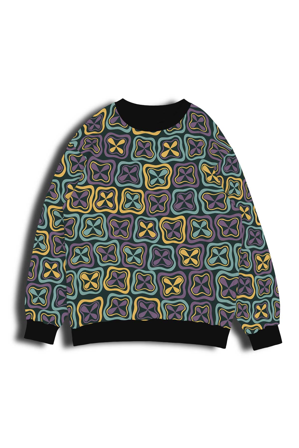 Geometric Bloom Pullover Sweatshirt (Copy) outfitque