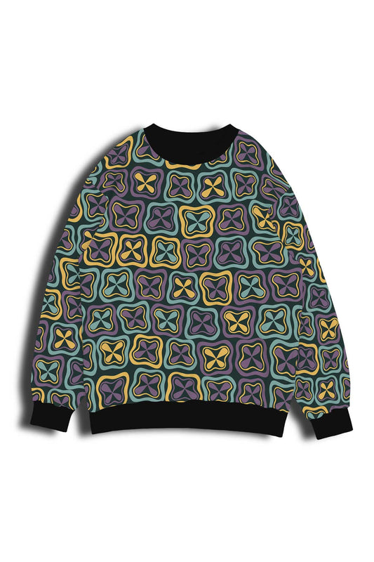Geometric Bloom Pullover Sweatshirt (Copy) outfitque
