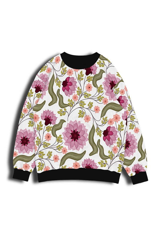 Floral-Patterned Sweatshirt outfitque