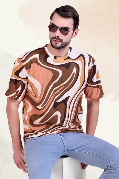 Groovy Waves Oversized Tee - Print it upprinted oversized