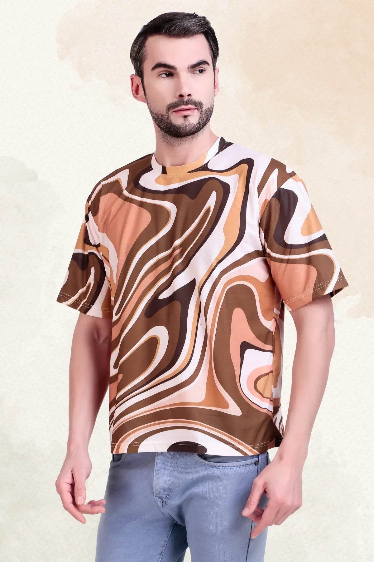 Groovy Waves Oversized Tee - Print it upprinted oversized