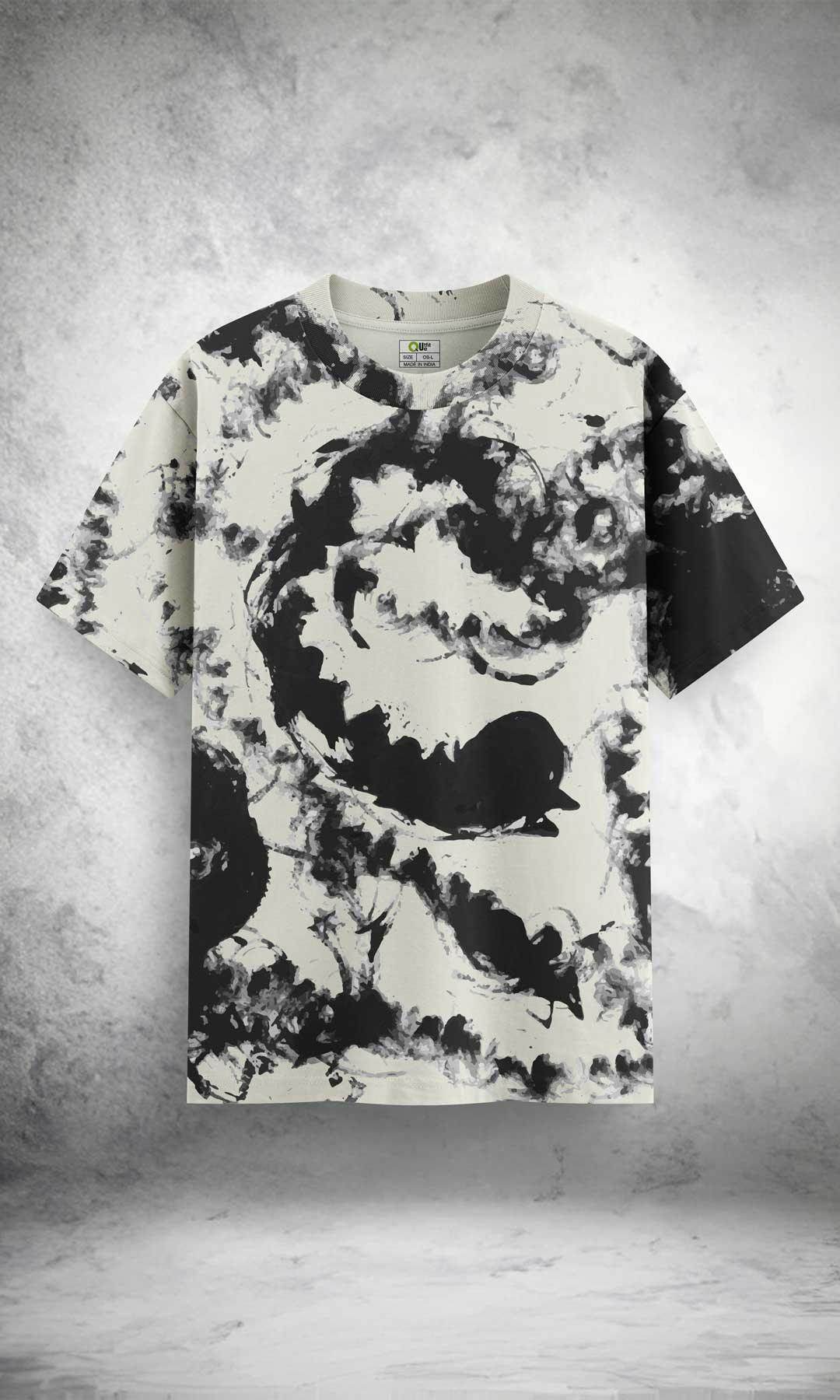 Inkstorm Abstract T-Shirt – Bold Monochrome Streetwear - Print it upsweatshirt