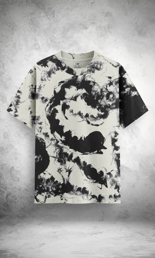 Inkstorm Abstract T-Shirt – Bold Monochrome Streetwear - Print it upsweatshirt