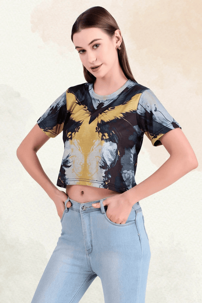 Midnight Monarch Crop Top - Print it upCROP TOP