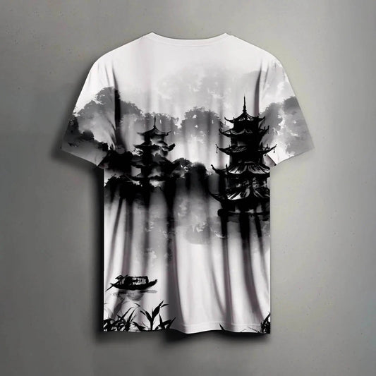 Misty Pagoda Ink - Wash Fusion Tee - Print it upregular tshirt