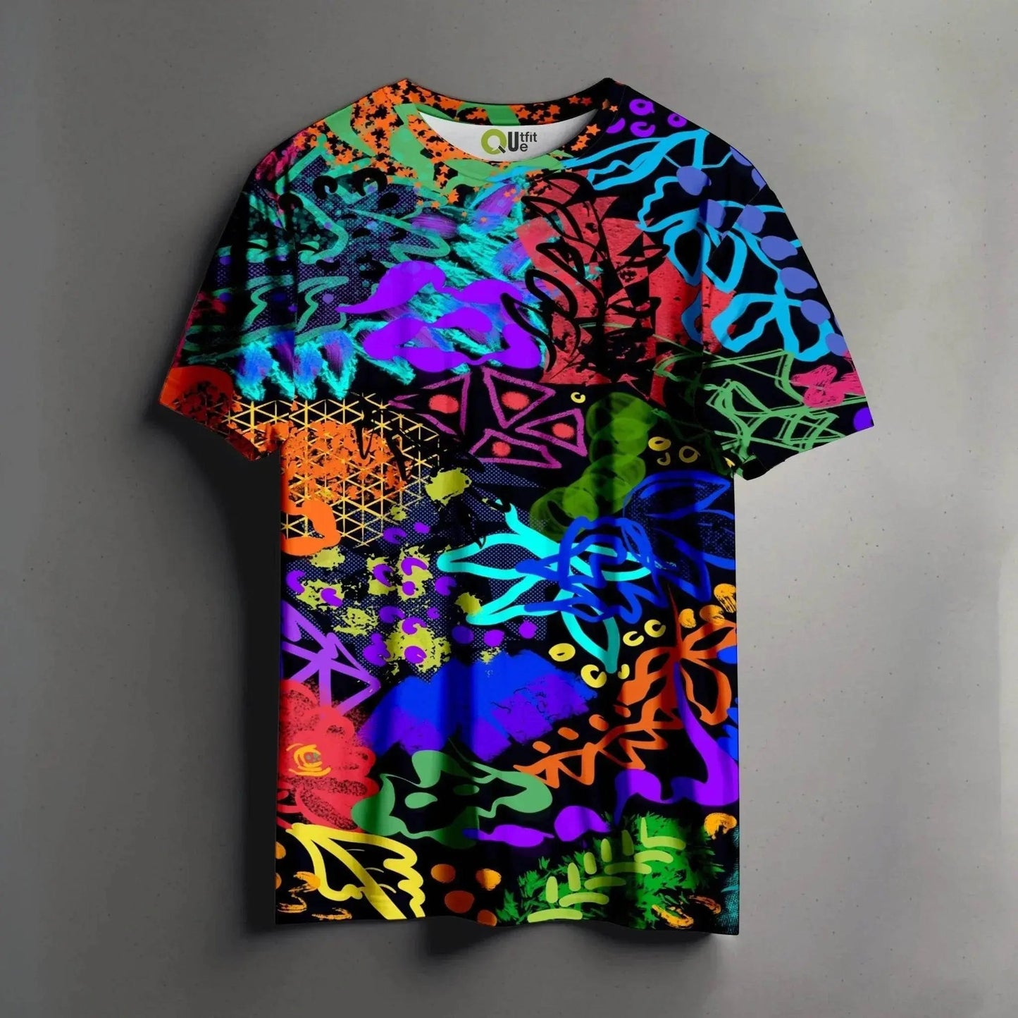 Neon Graffiti Fusion Tee - Print it upregular tshirt