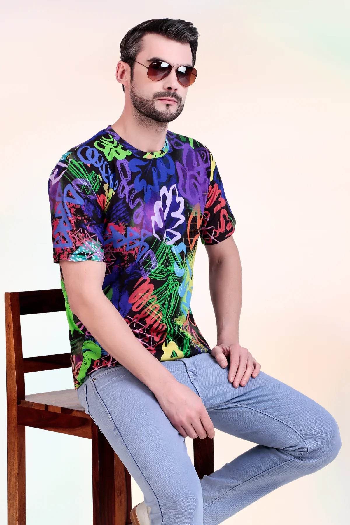 Neon Graffiti Fusion Tee - Print it upregular tshirt