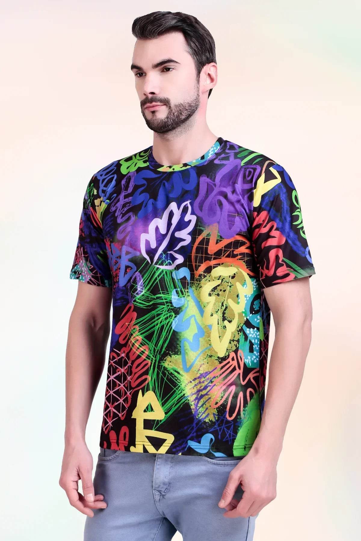 Neon Graffiti Fusion Tee - Print it upregular tshirt