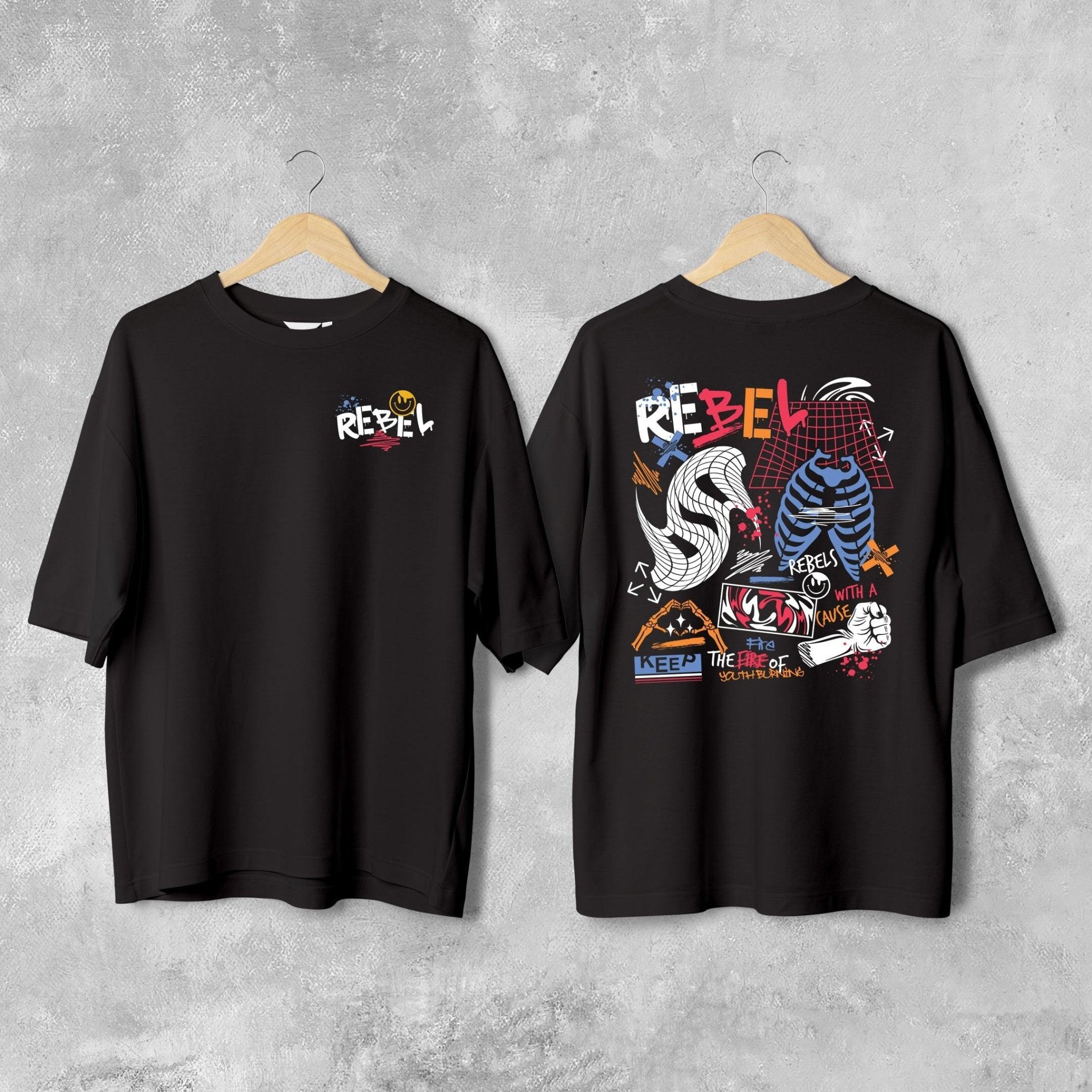 Rebel - Oversized T - Shirt - outfitque
