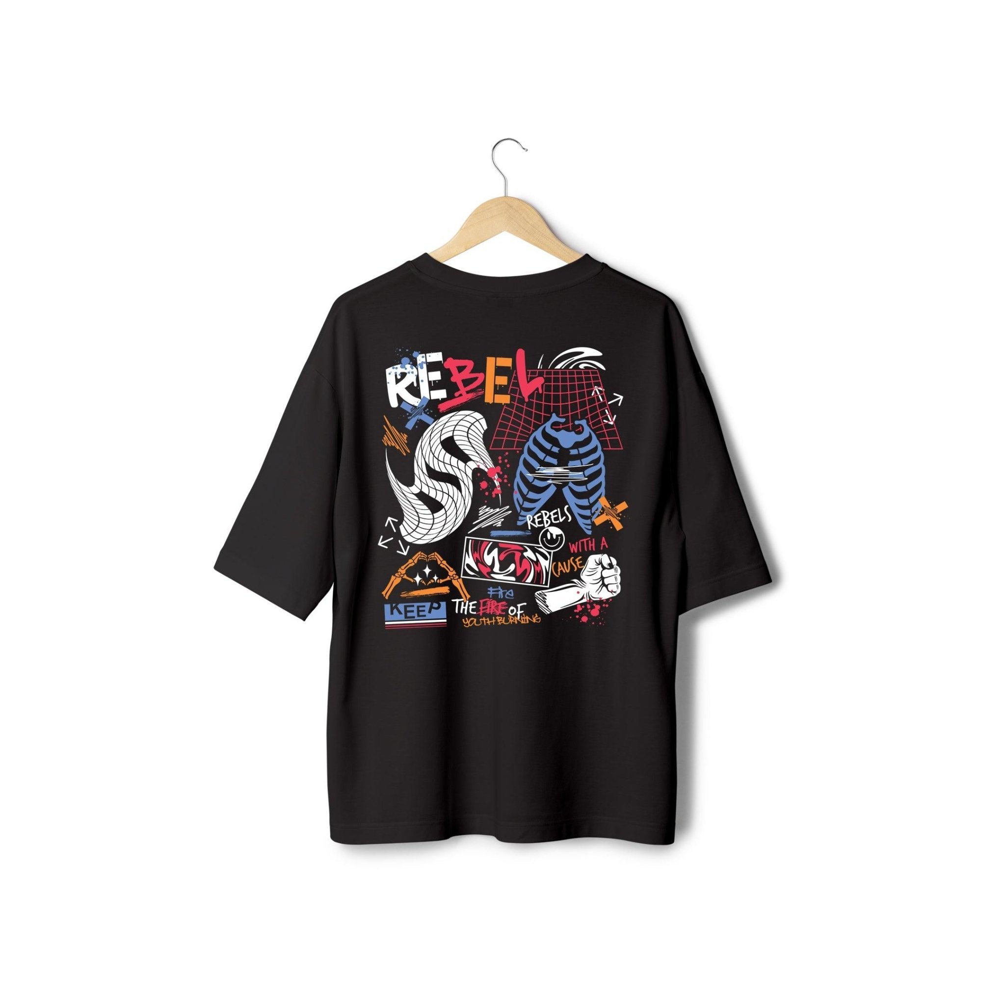Rebel - Oversized T - Shirt - outfitque