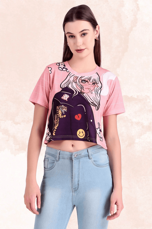 Sakura Smoke Crop Top - Print it upCROP TOP