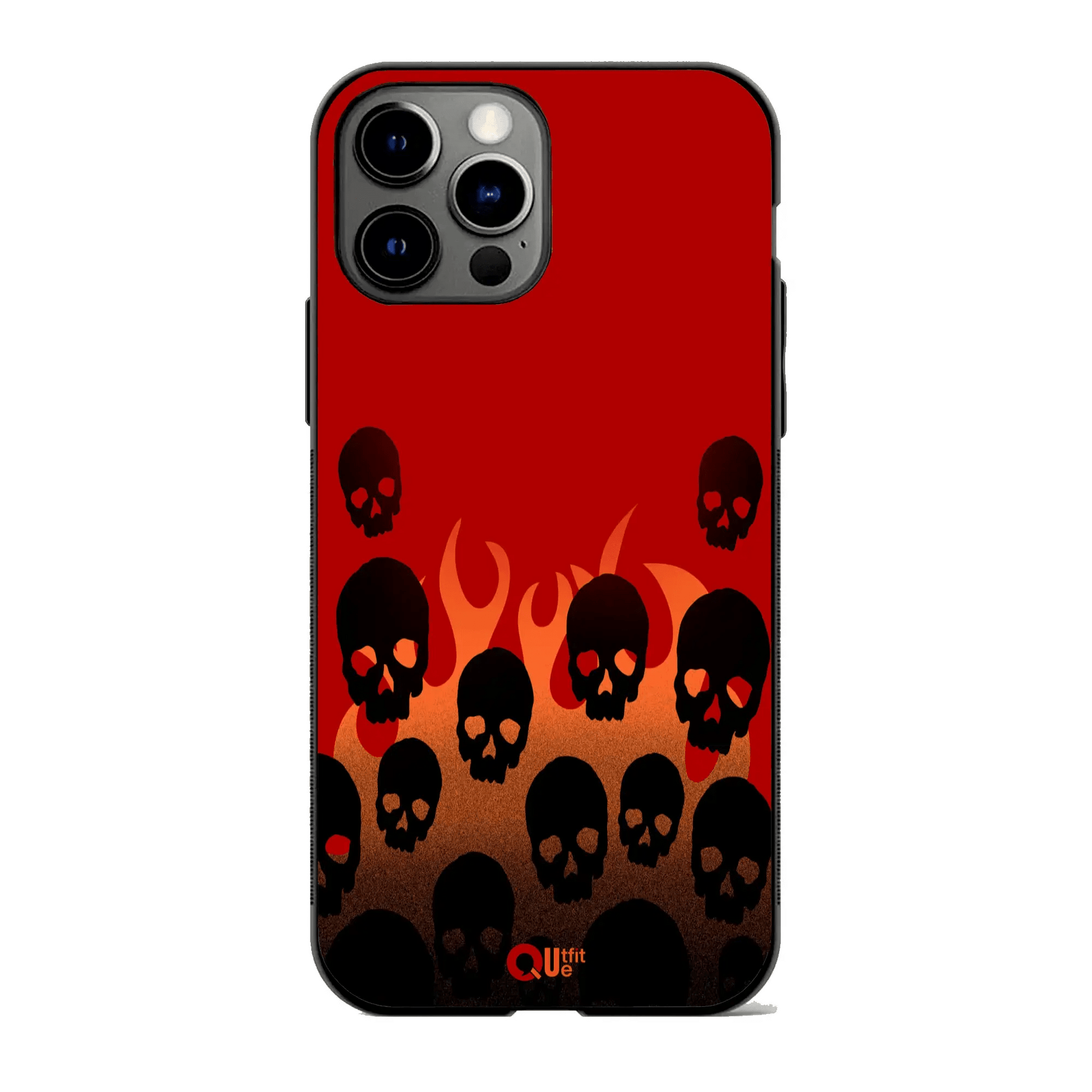 Skull On Fire Metal TPU hybrid Protection Case - Print it upPhone case