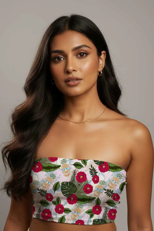 Skull Roses Tube Top Print it up