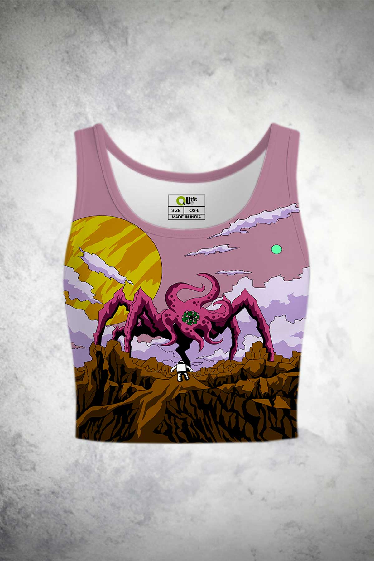 Cosmic Monster Dune Scape Crop Tank
